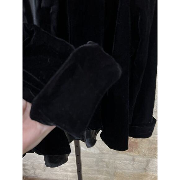 Scott McClintock Separates Women’s Open Front Black Velvet Jacket Lined VTG SM - Picture 5 of 5